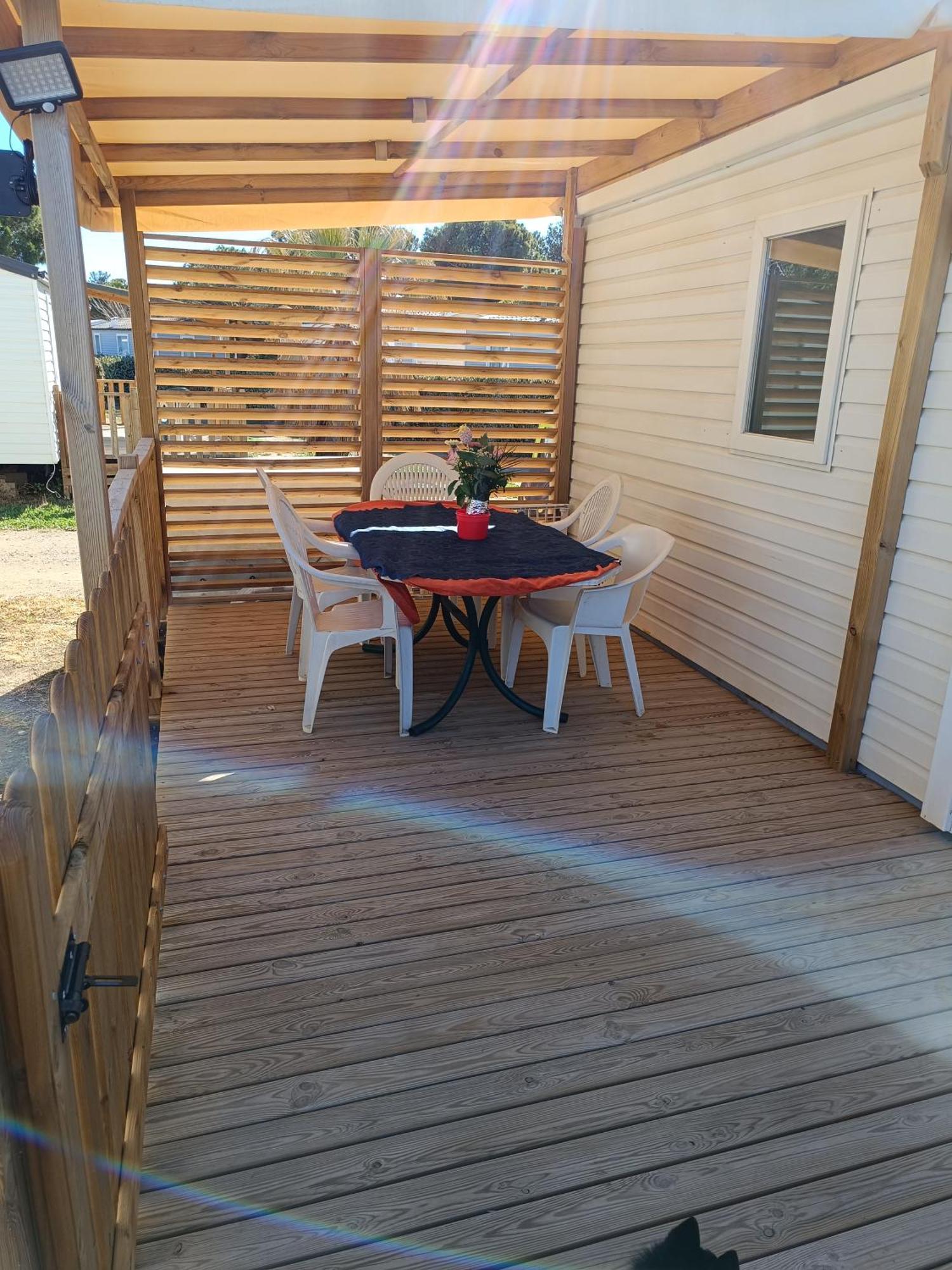 Mobil Home Lucky Climatise Camping Novela Port La Nouvelle Экстерьер фото